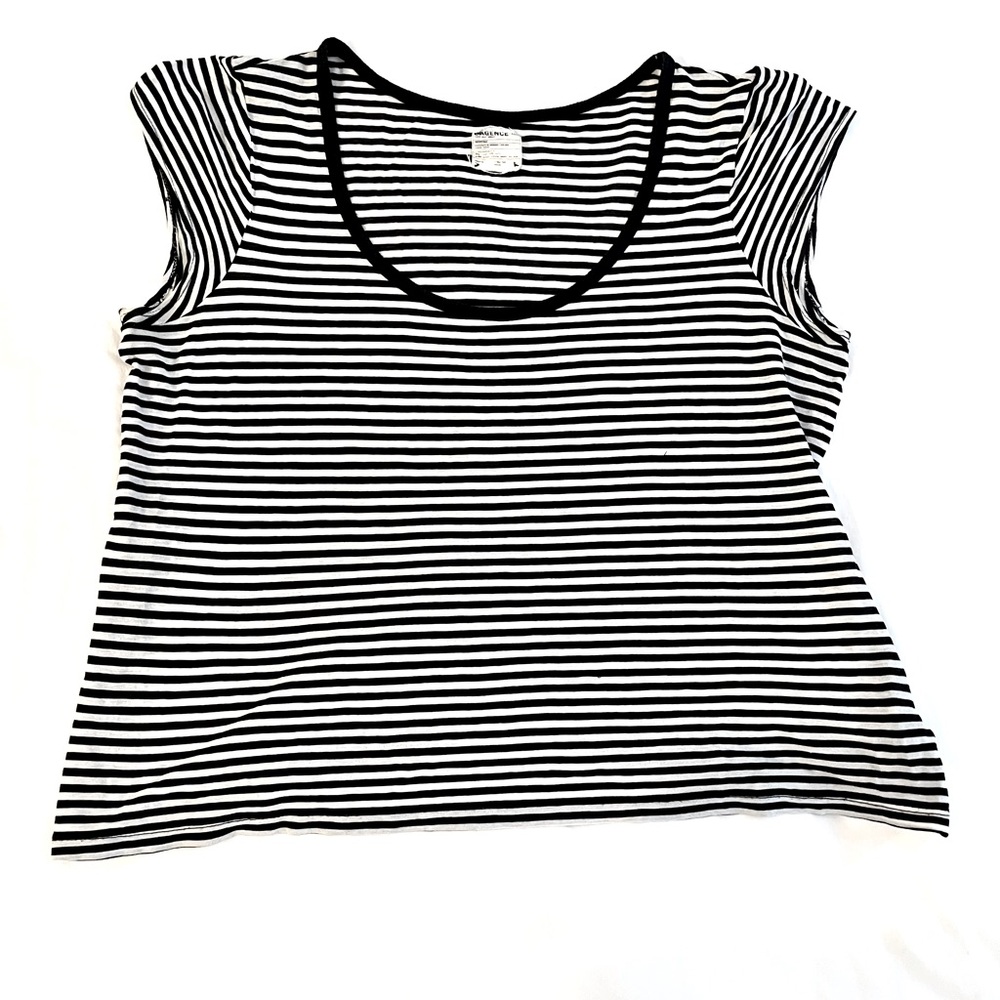 L’AGENCE B&W Striped Tee - XS